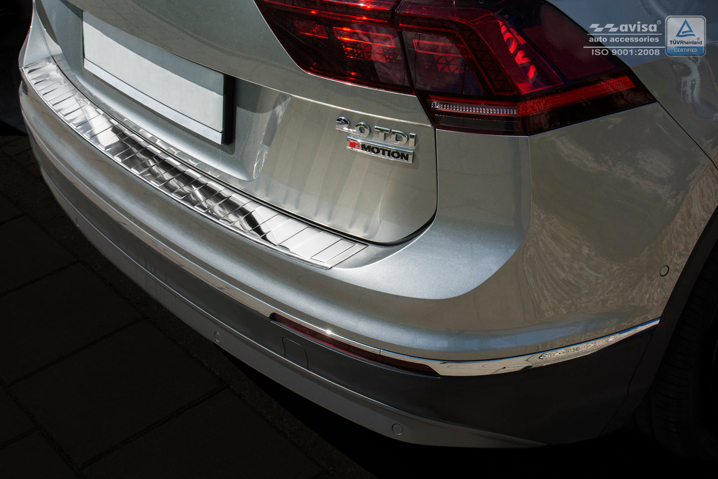 Protector parachoques trasero VOLKSWAGEN TIGUAN II R Line 2015 2020, 2021 >-ICCTUNING