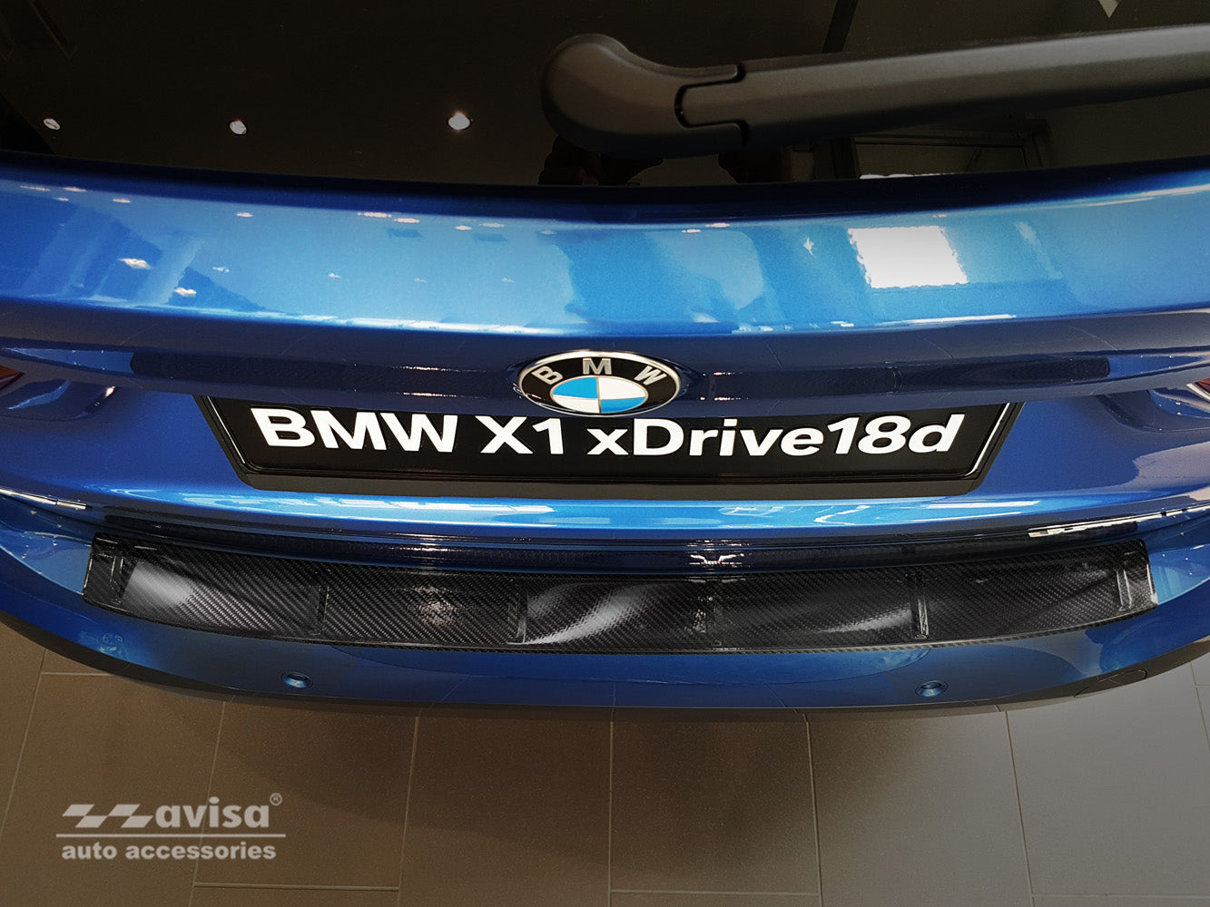 Protector parachoques trasero BMW X1 II F48 M pack 2015 2019, Restyling 2019 2022-ICCTUNING