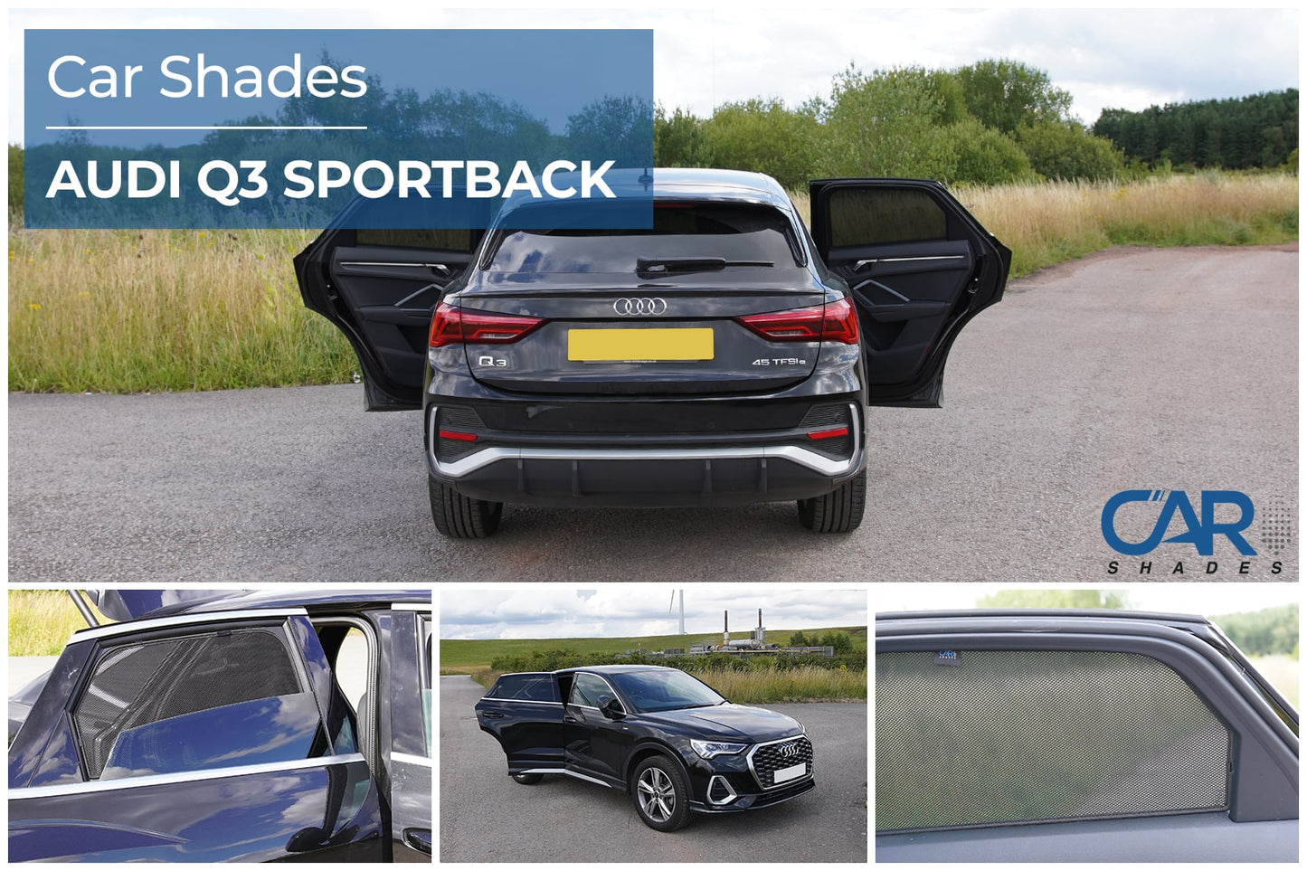 parasoles car shades Audi Q3 Sportback 2018>-ICCTUNING