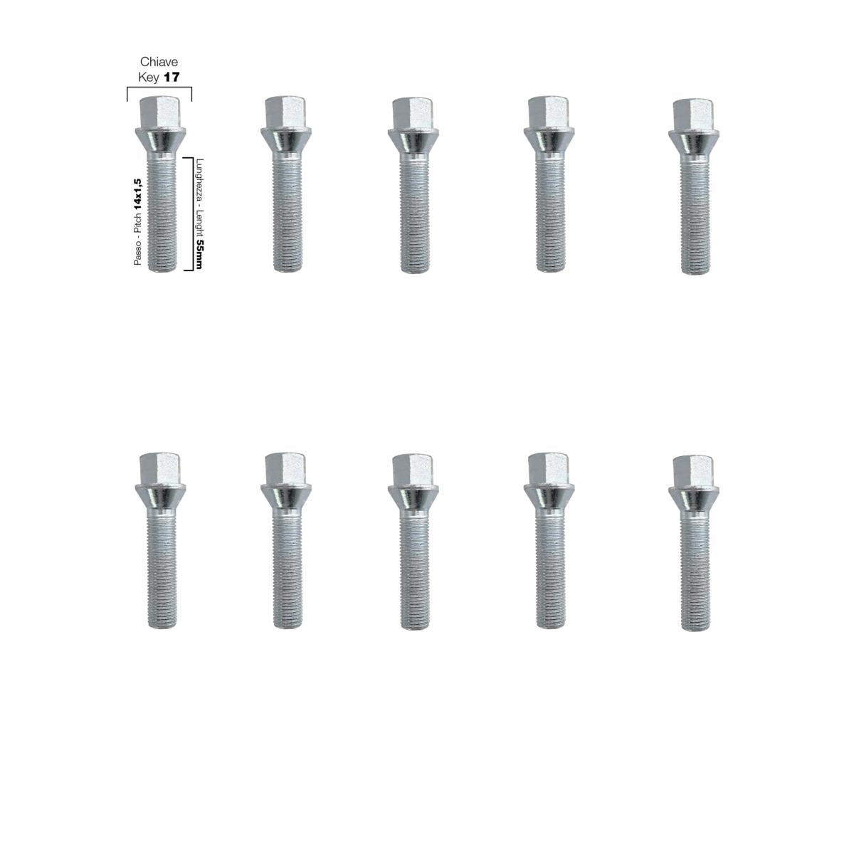 10 pernos ch.17 141,5 l.50mm-ICCTUNING