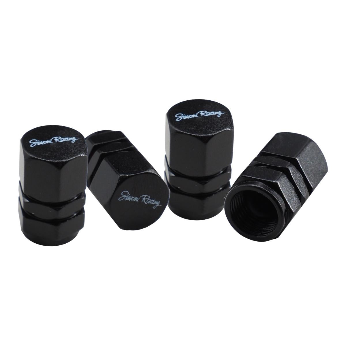 Tapas de válvulas hexagonales negras-ICCTUNING