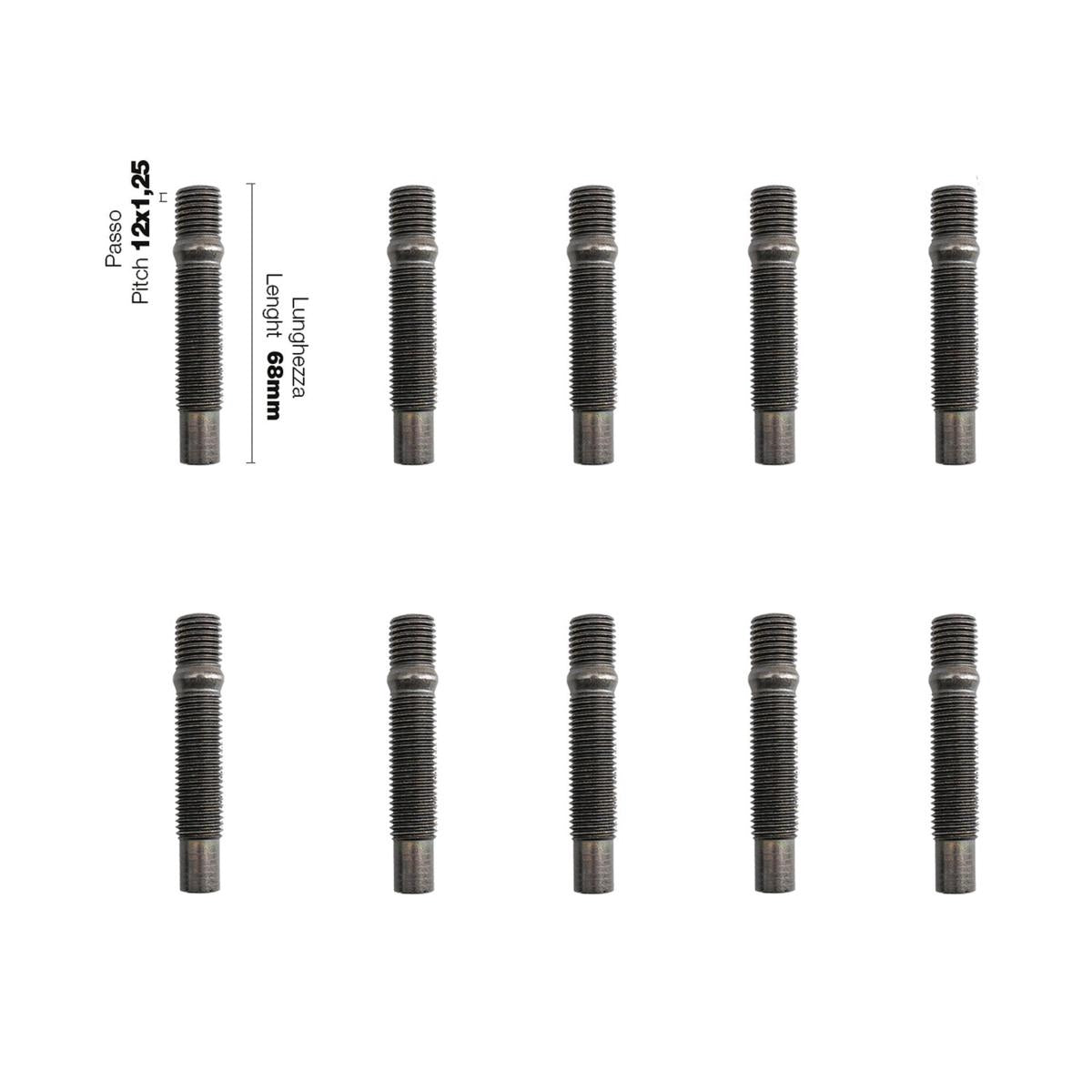 10 pernos de rueda 12x1,25 l.68mm-ICCTUNING