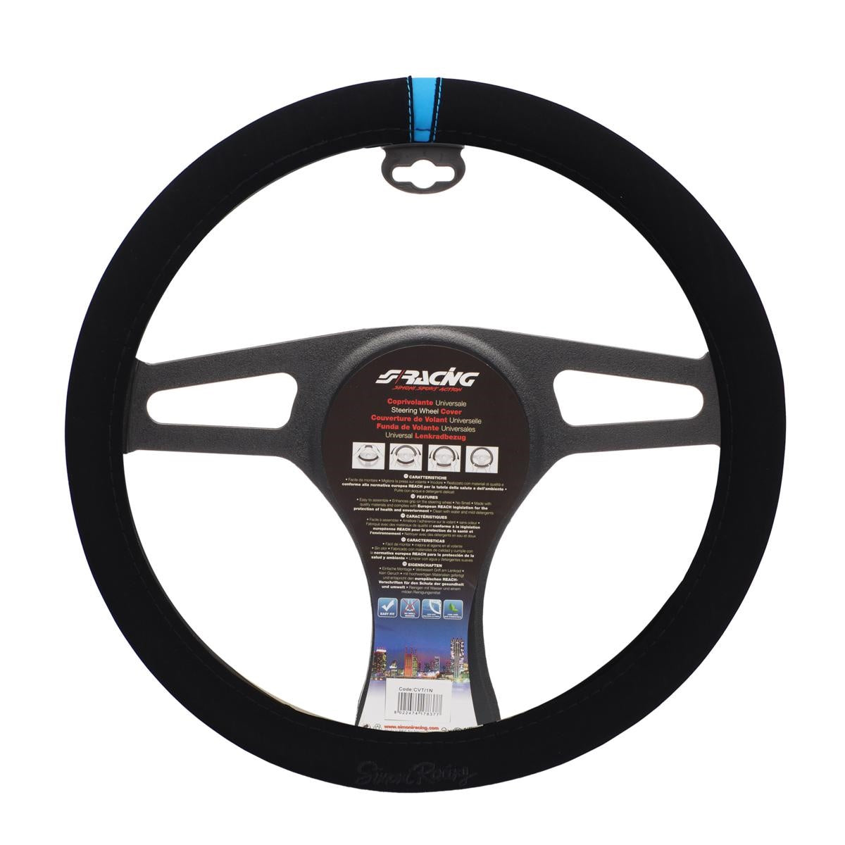 Funda para volante Carrera Look azul-ICCTUNING
