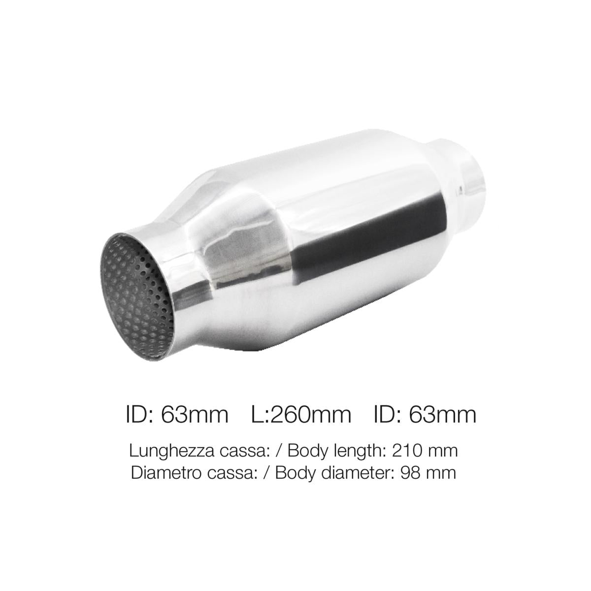 Silenciador universal personalizado con diámetro interior de 61 mm-ICCTUNING