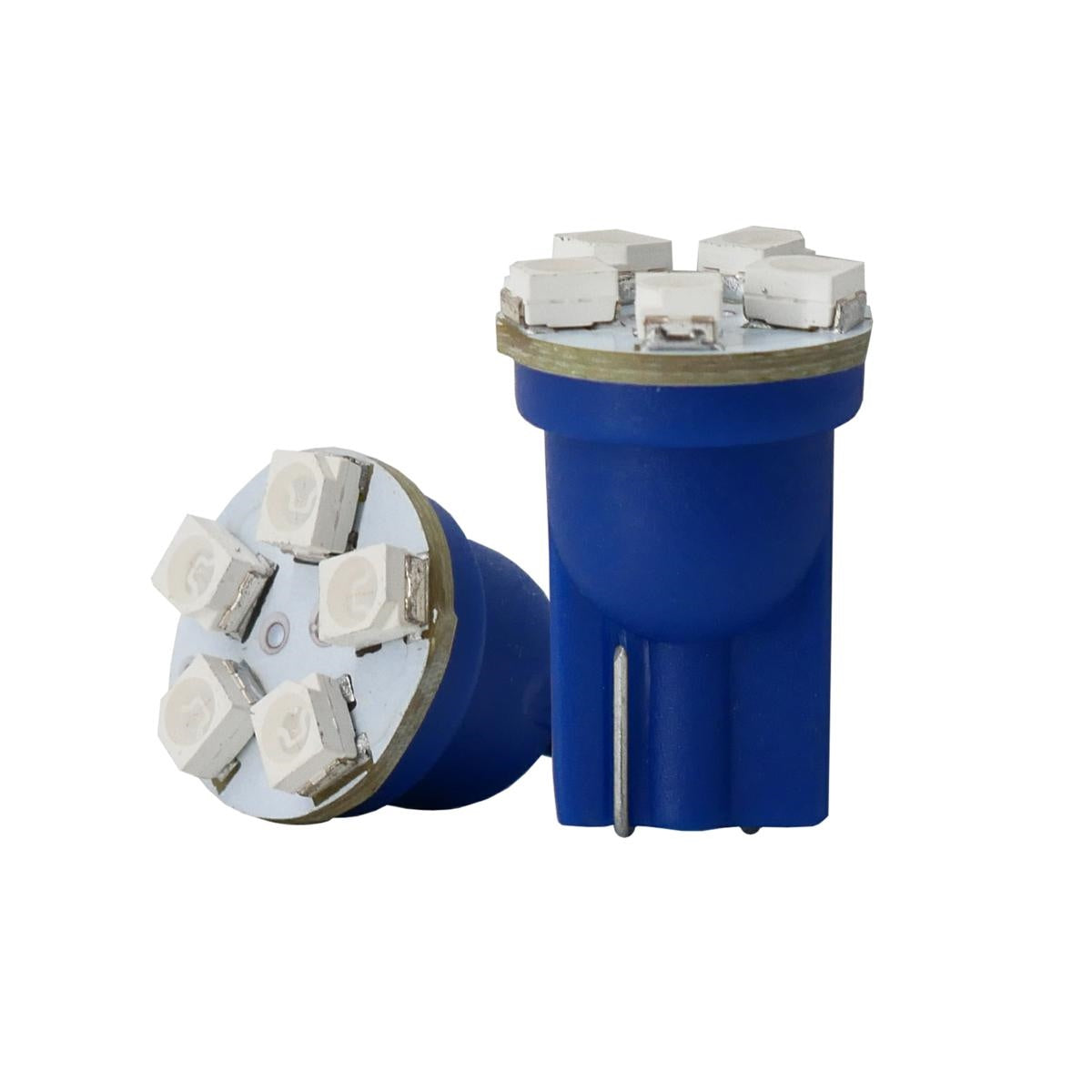 Bombillas LED T10 6 LED azules-ICCTUNING