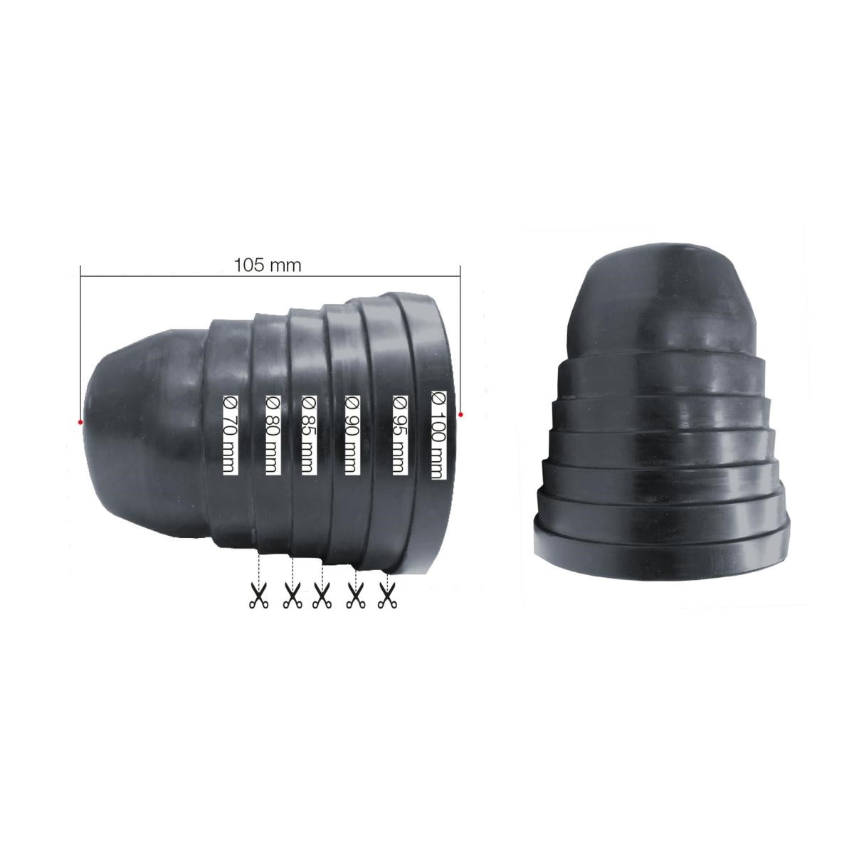 Cubierta antipolvo de fuelle de goma-ICCTUNING