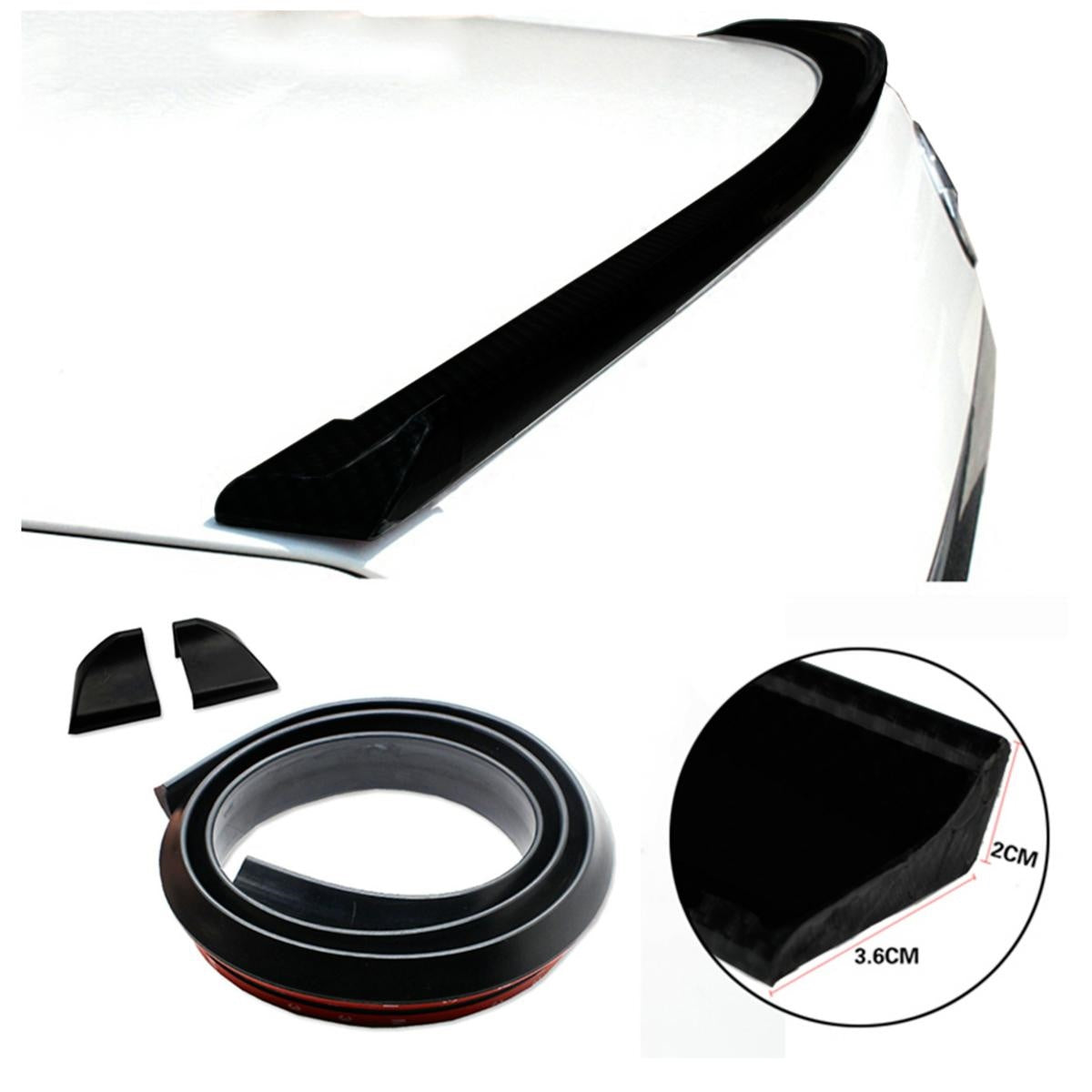 Alerón adhesivo universal negro-ICCTUNING