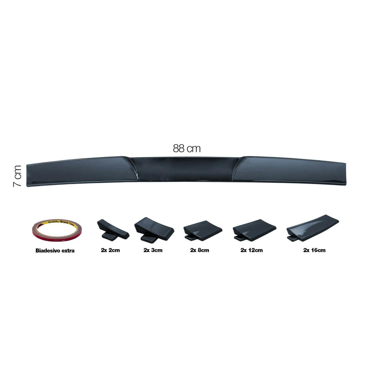 Alerón adhesivo universal para maletero o techo-ICCTUNING