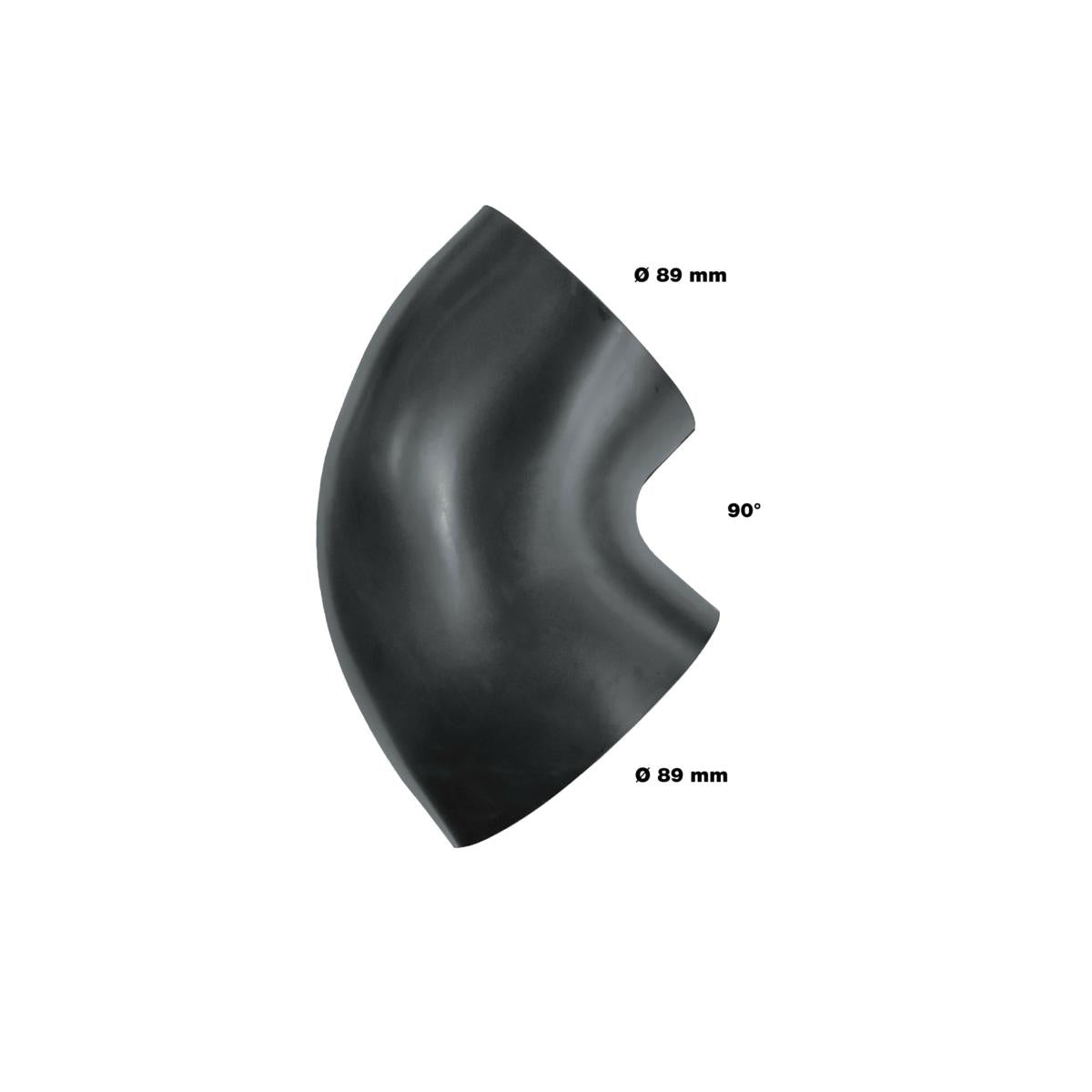 Accesorio de goma de 90° de diámetro 89 mm-ICCTUNING