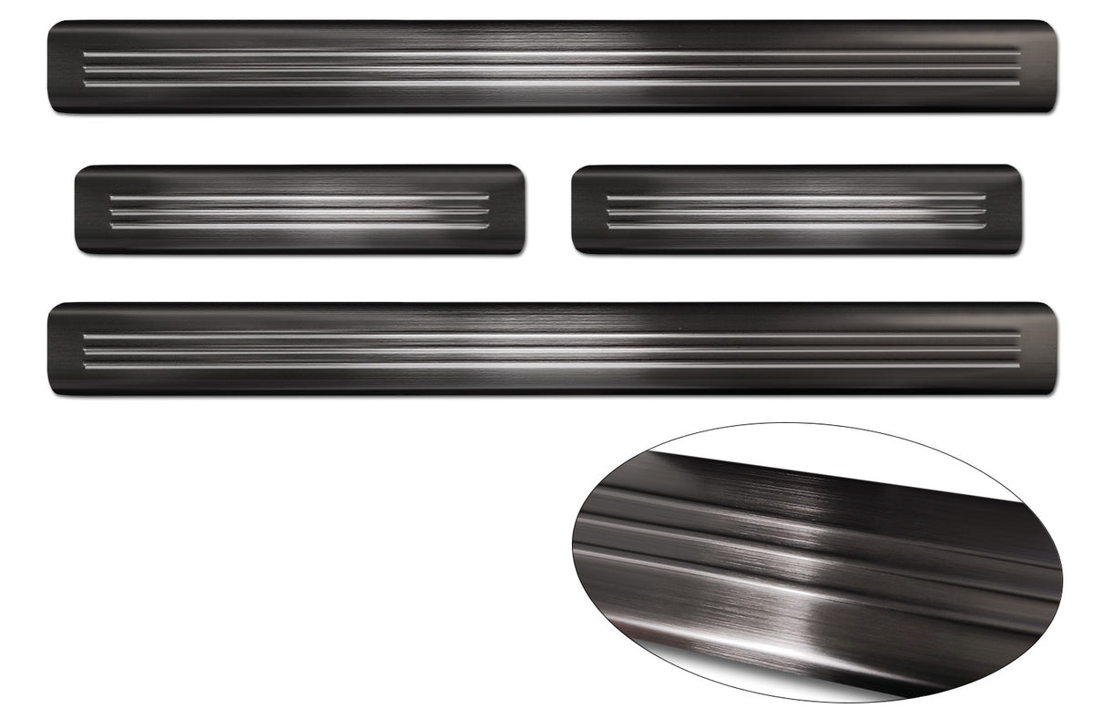 Protector umbral de puertas en relieve NISSAN LEAF negro