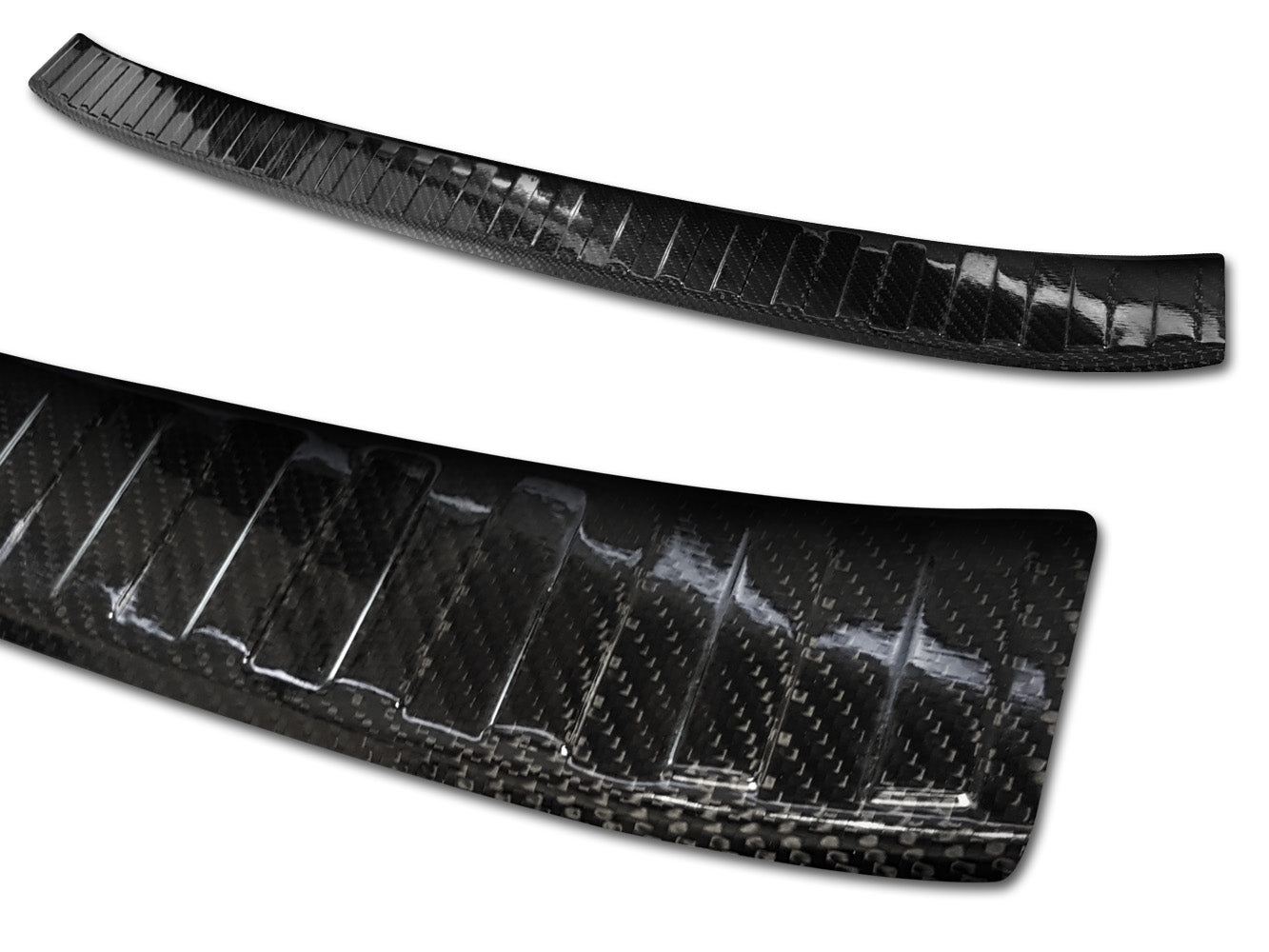 protector de parachoques trasero VOLVO XC60 negro fibra de carbono