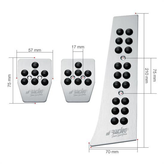 Pedales Ergal-Pedales, Accesorios SRacing-ICCTUNING