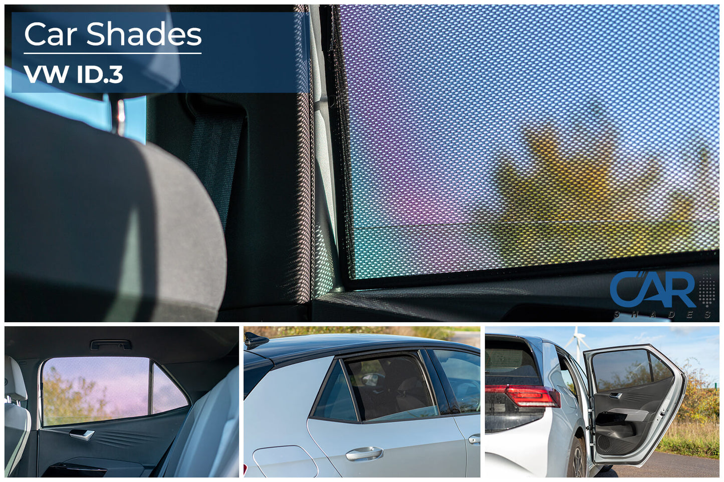 parasoles car shades Volkswagen ID3 5 puertas 2019 en adelante-ICCTUNING