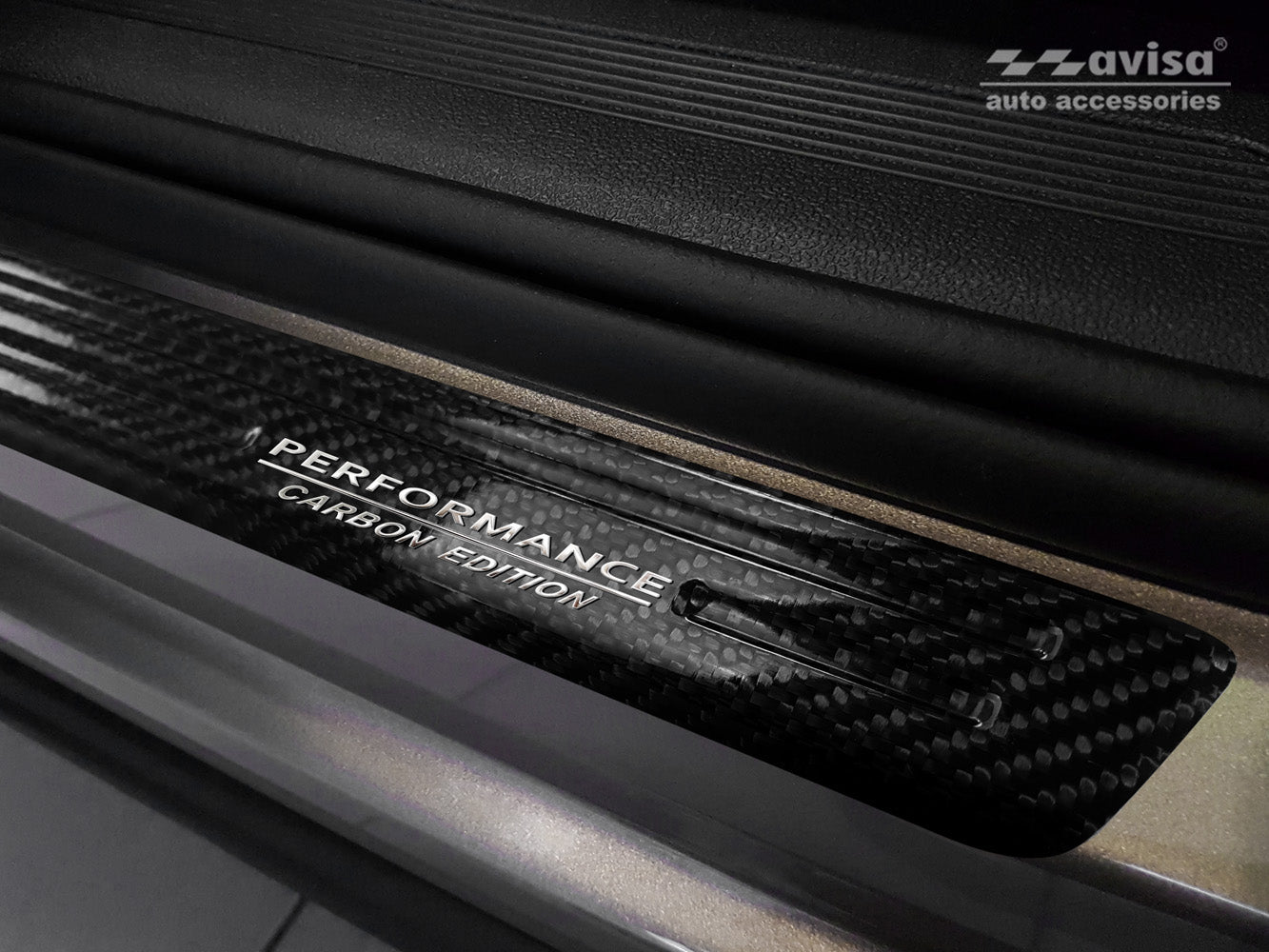 Protector umbral de puerta VOLKSWAGEN TIGUAN Carbono performance delantero-ICCTUNING
