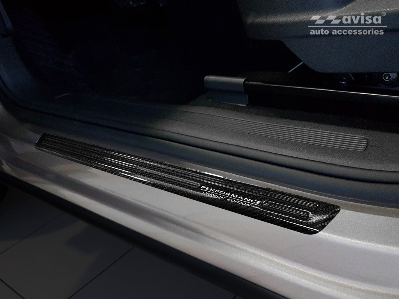 Protector umbral de puerta VOLKSWAGEN TIGUAN Carbono performance delantero-ICCTUNING