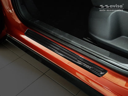 Protector umbral de puerta VOLKSWAGEN T-ROC carbono-ICCTUNING