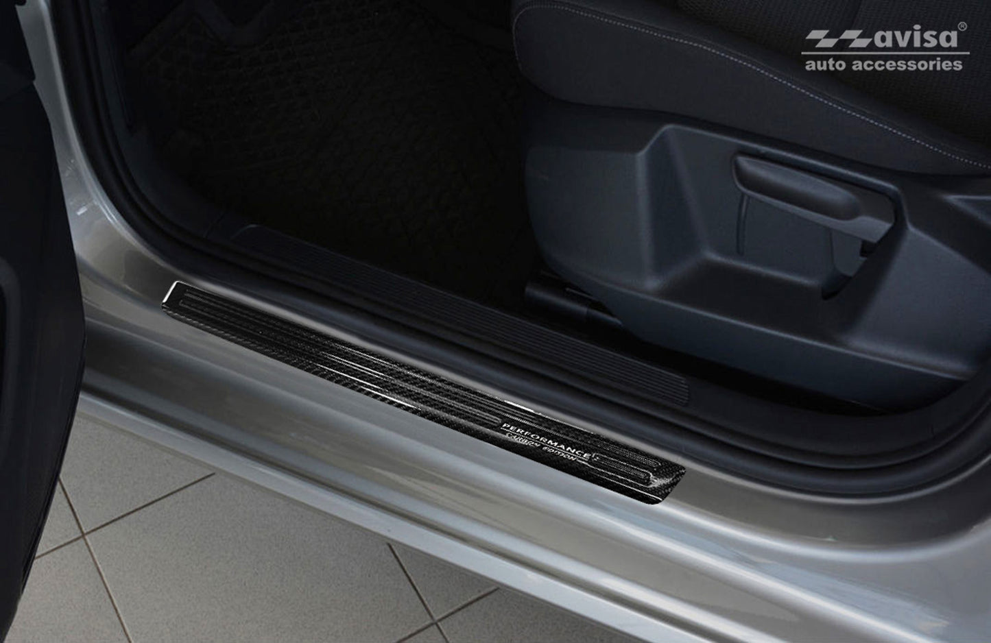 Protector umbral de puerta VOLKSWAGEN GOLF SPORTSVAN carbon fiber-ICCTUNING