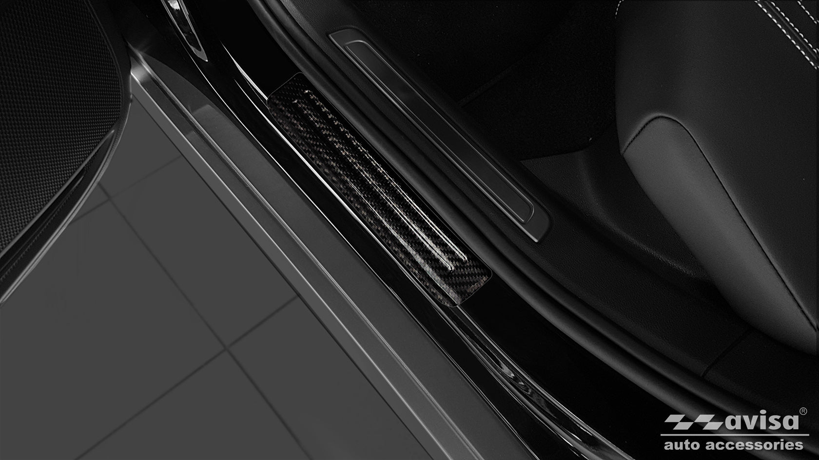 Protector umbral de puerta VOLKSWAGEN TIGUAN Carbono-ICCTUNING