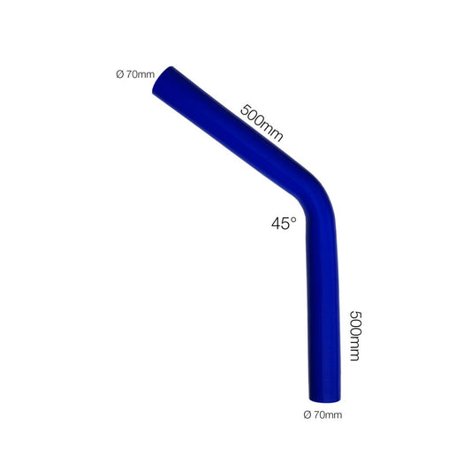 Curva azul 45°Manitor id.70mm l.500mm-ICCTUNING