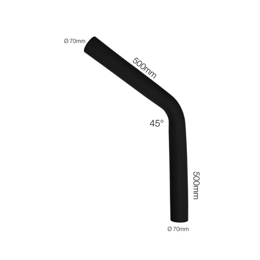 Manipulador curva 45° diámetro interior 70 mm largo 500 mm-ICCTUNING