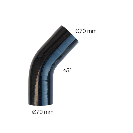 Codo de manitor de 45°, diámetro interior 70 mm-ICCTUNING