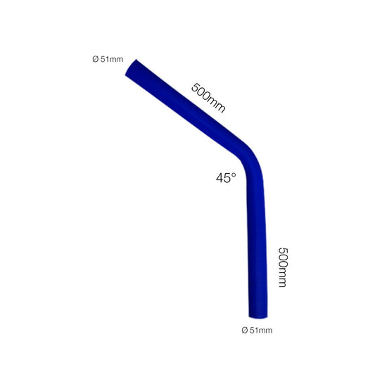 Curva azul 45°Manitor id.51mm l.500mm-ICCTUNING