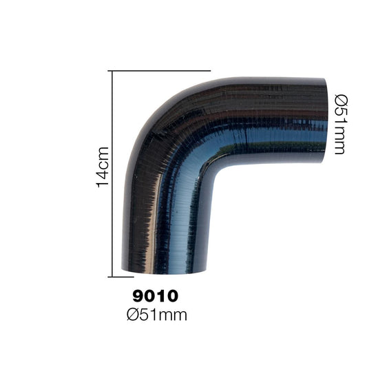 Manitor de codo de 90°, diámetro interior 51 mm-ICCTUNING