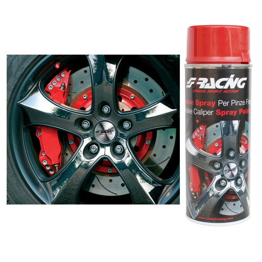 Pinzas de freno y motor pintados con spray rojo-ICCTUNING