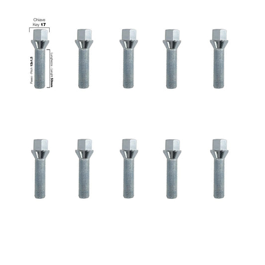 10 pernos ch.17 14x1,5 l.50mm-ICCTUNING