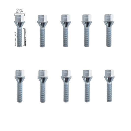 10 pernos ch.17 12x1,5 l.45mm-ICCTUNING