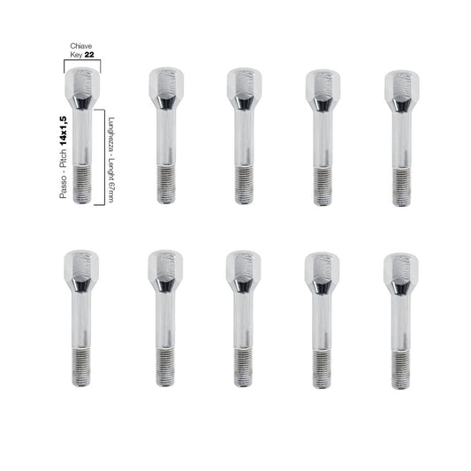 10 pernos ch.22 14x1,5 l.67 mm-ICCTUNING