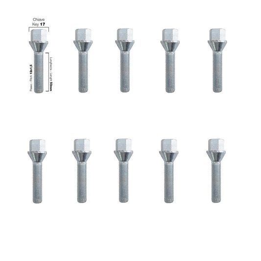 10 pernos ch.17 12x1,5 l.50mm-ICCTUNING