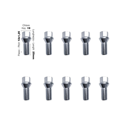 10 pernos ch.19 12x1,25 l.25mm-ICCTUNING