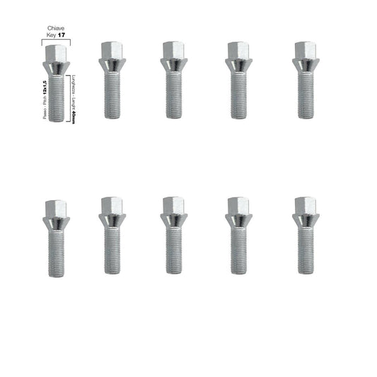 10 pernos ch.17 14x1,5 l.40mm-ICCTUNING