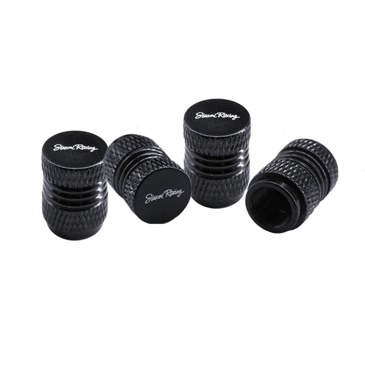 Tapas de válvulas negras fresadas-ICCTUNING