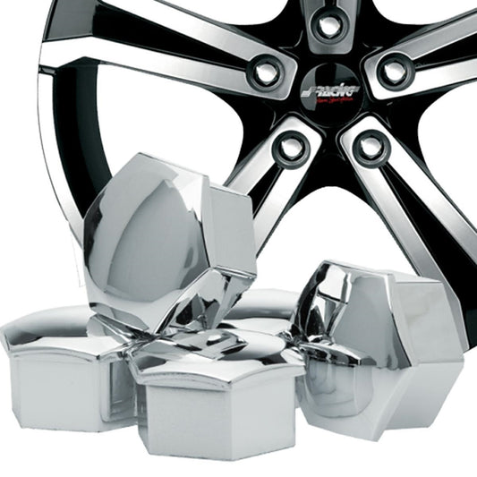 Cubiertas para pernos de llave cromadas de 19 mm-ICCTUNING