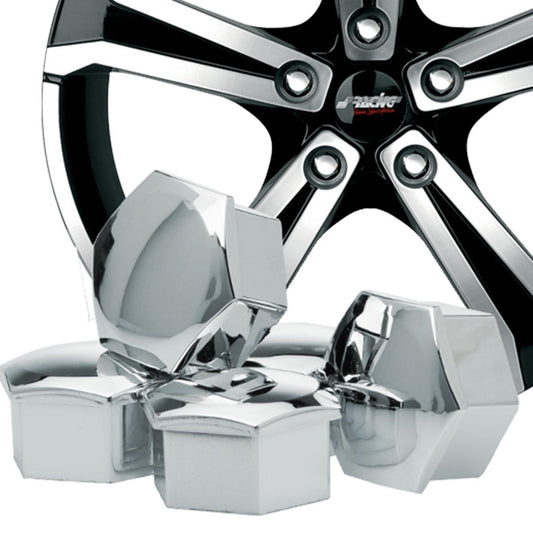 Cubiertas para pernos de llave cromadas de 21 mm-ICCTUNING