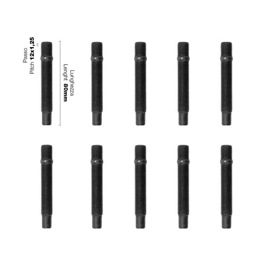 10 pernos de rueda 12x1,25 l.80mm-ICCTUNING