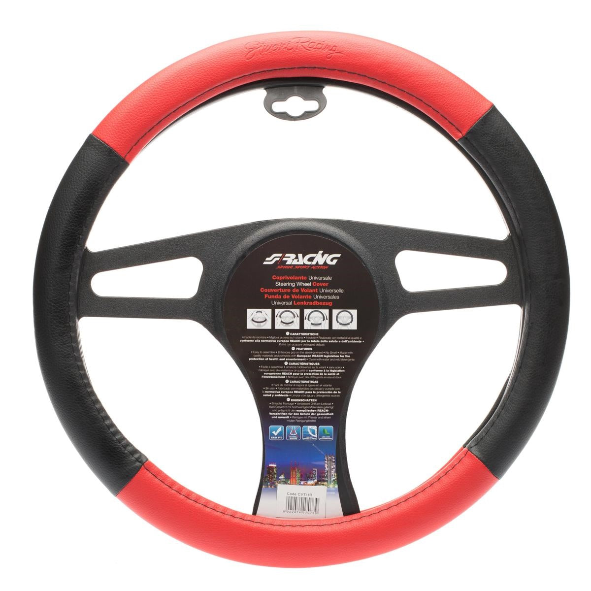 Funda para volante roja Trophy 1-ICCTUNING