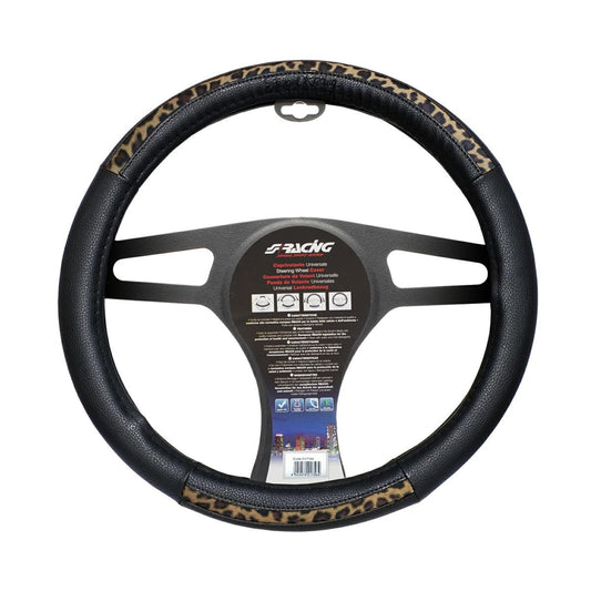Funda de volante con estampado de leopardo-ICCTUNING