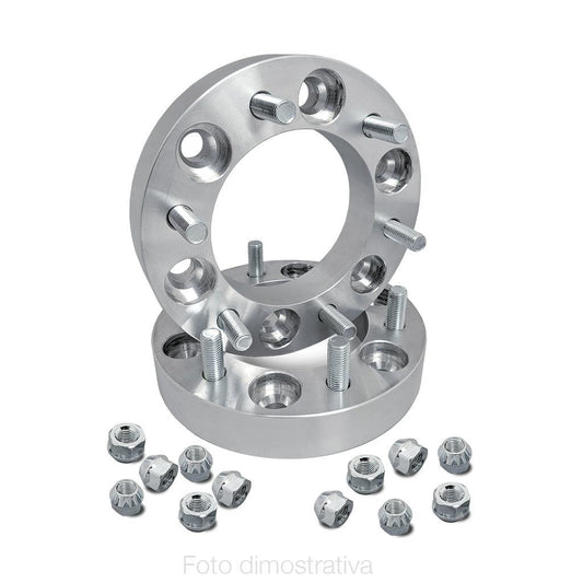 2 espaciadores de aluminio de 25 mm 5 x 139,7 con pernos de cubo 108-ICCTUNING