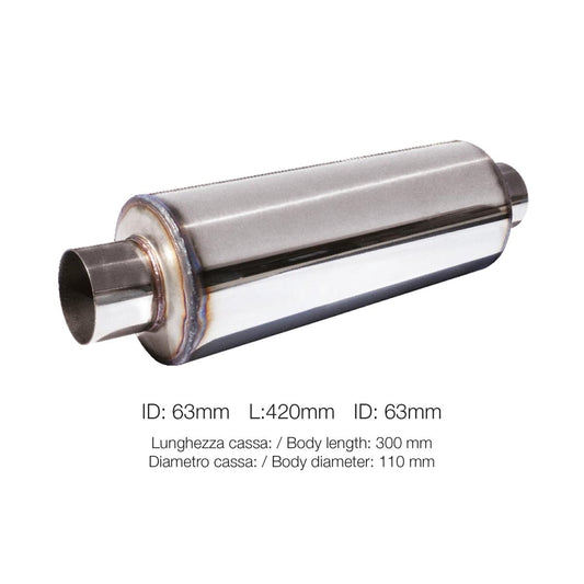 Silenciador universal personalizado con diámetro interior de 60 mm-ICCTUNING