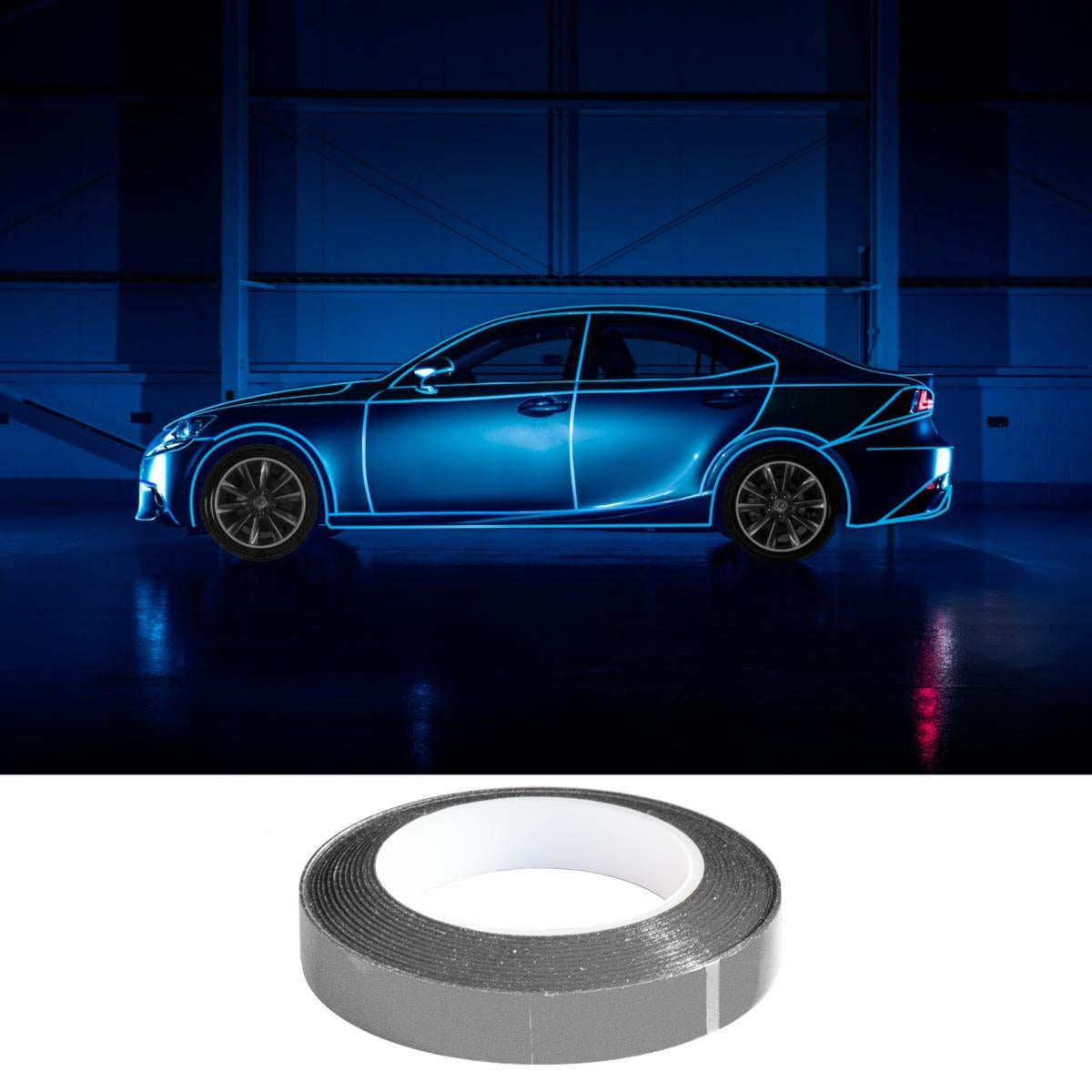 Franja reflectante plateada-ICCTUNING