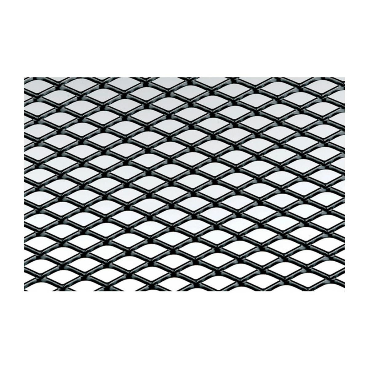 Parrilla de aluminio negra 125x30 cm malla mediana-ICCTUNING