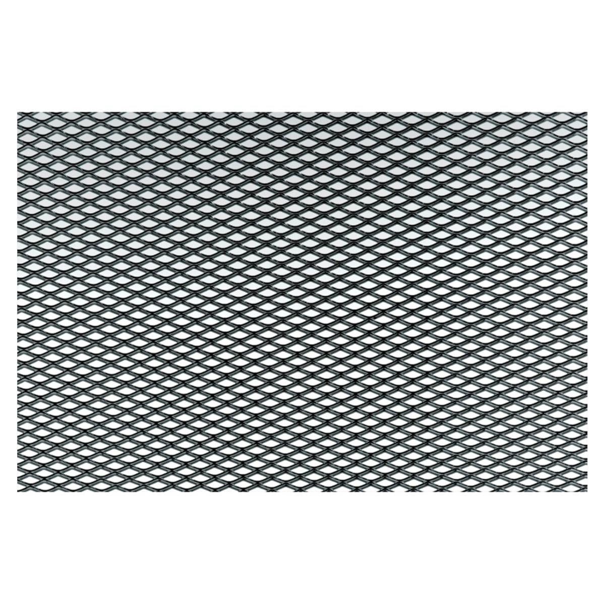 Parrilla de aluminio negra de 100x30 cm de malla estrecha-ICCTUNING
