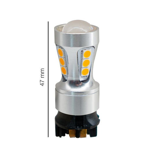 Bombilla LED lenticular PW-24W 18 LED naranjas-ICCTUNING