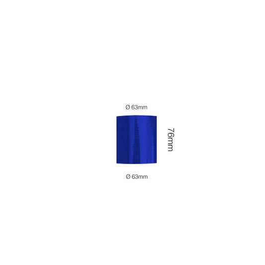 Casquillo recto Blue Manitor, largo 76 mm, diámetro interior 63 mm-ICCTUNING