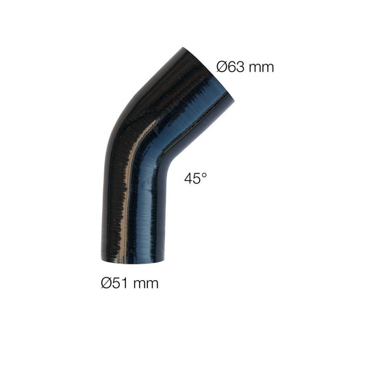 Curva reducida 45°Manitor 63/51mm-ICCTUNING