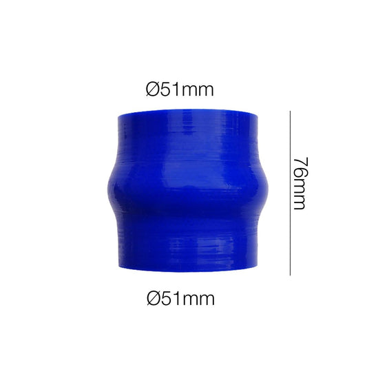 Fuelle Manitor con manguito azul, largo 76 mm, diámetro interior 51 mm-ICCTUNING