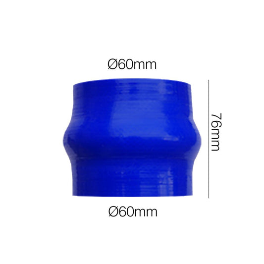 Fuelle Manitor con manguito azul, largo 76 mm, diámetro interior 60 mm-ICCTUNING